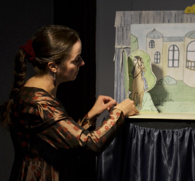 Aufführung mit Reiterin